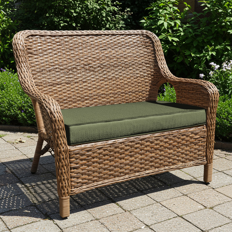 Ayvion Outdoor Bench Seat Cushion, Heather Fern, 59" W x 18" D