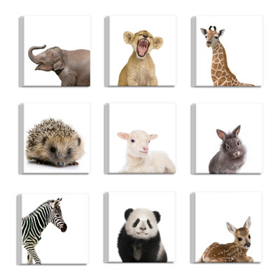 Gutshall Animals 9 - Piece Canvas Art