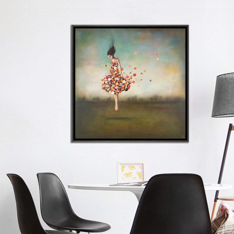 «Boundlessness in Bloom» par Duy Huynh - reproduction, Toile encadrée de bois rustique foncé, H 37 po x l 37 po x P 1,5 po