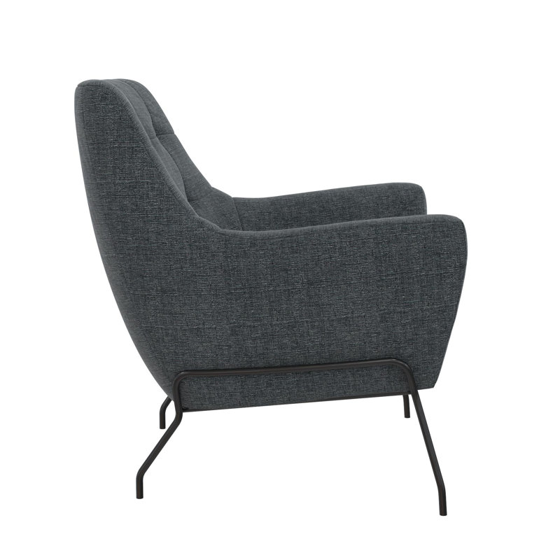 Leann Upholstered Accent Chair, Charcoal