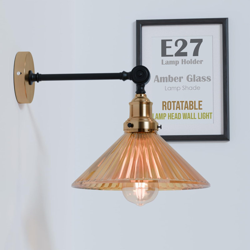 Advithi Glass Armed Sconce