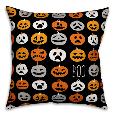 Coussin décoratif à motif citrouille citrouille barr boo