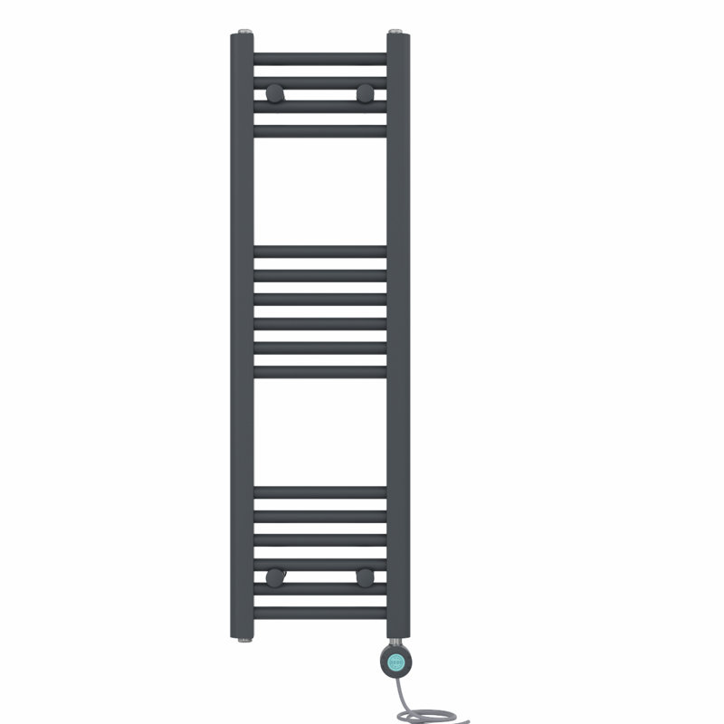 Arvonio Straight Towel Rail Heated Towel Rails, Anthracite, 100cm H x 30cm W x 3cm D