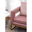 Chaise d'appoint Huron Glamour en velours rose avec découpe et structure de fauteuil-121274361