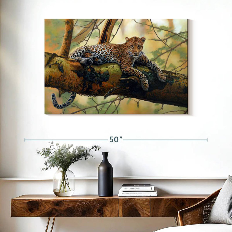 Brampt African Leopard, 26" H x 39" W