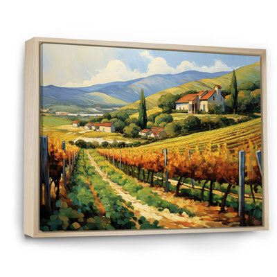 Van Gogh Canvas Wall Art, Sunlit Vineyard Painting Print - Vangogh Sunlit Vineyards II