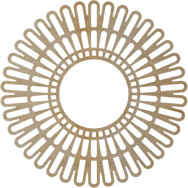Médaillon de plafond en bois Cornellius, Hickory, H 26 po x l 26 po x P 0,25 po