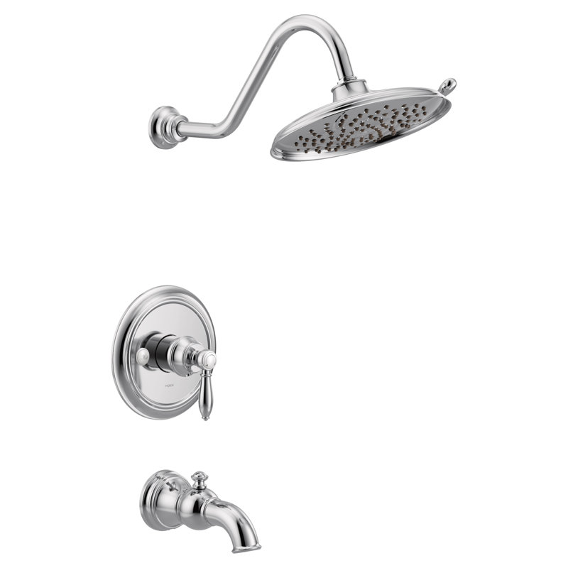 Ensemble de garniture de baignoire et douche à 1 poignée Weymouth M-Core 3-Series, valve requise, Chrome