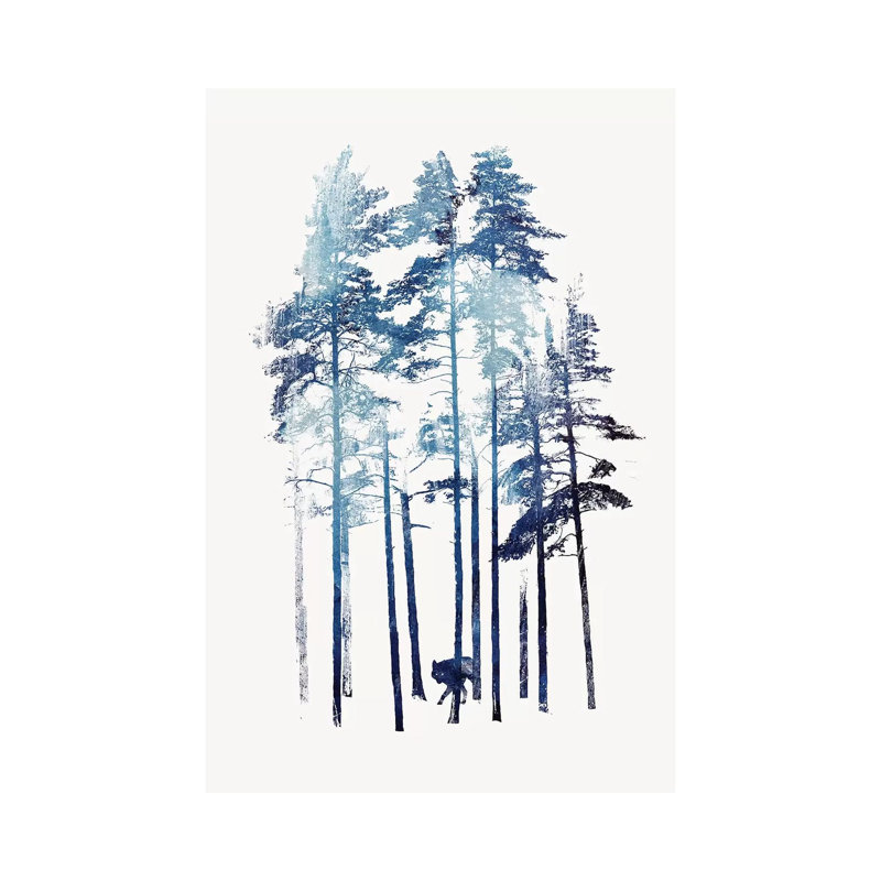 Winter Wolf 1 Piece Wrapped Canvas Painting, 101.6 cm H x 66.04 cm W x 1.91 cm D