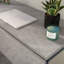 Table avec abattant, finition grise