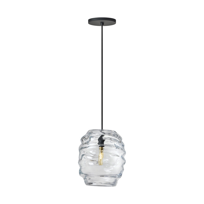 Audra 1 - Light Pendant, Black/Clear