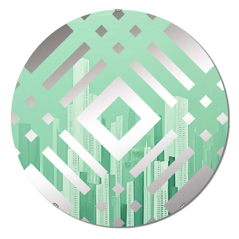 Huma - Miroir décoratif diamant, 23,6 po x 23,6 po
