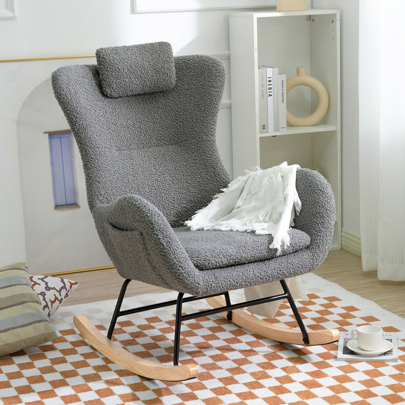 Chaise berçante Khmari, Gris
