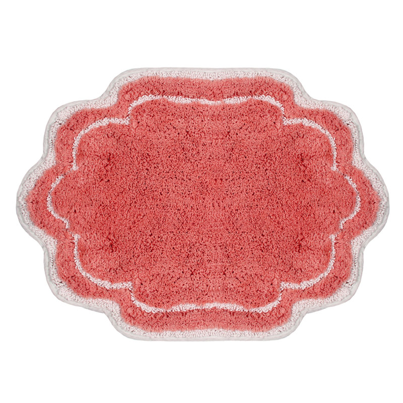 Tapis pour salle de bain Dobrinka, Corail, 17 po x 24 po (rectangulaire)