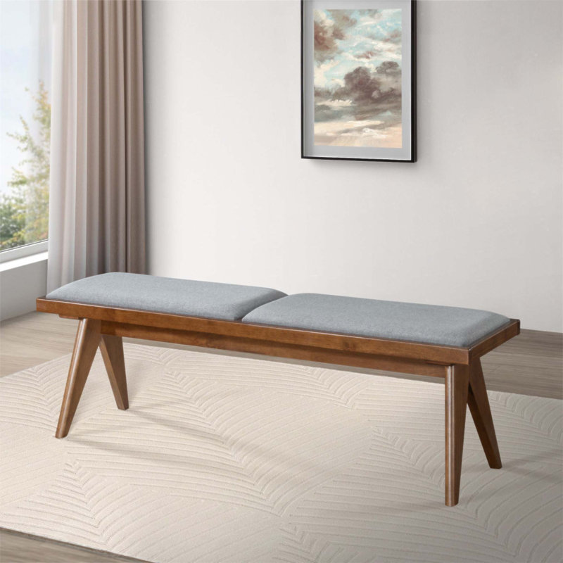 Keira Fabric Bench with Hidden Storage, Perfect for Entryways and Living Rooms, Combining Style and Functionality.