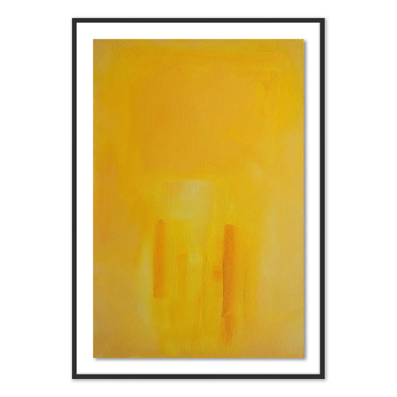 Figures In A Souk Yellow Print by Charles Stuart, Black, 60" H x 42" W x 2.5" D