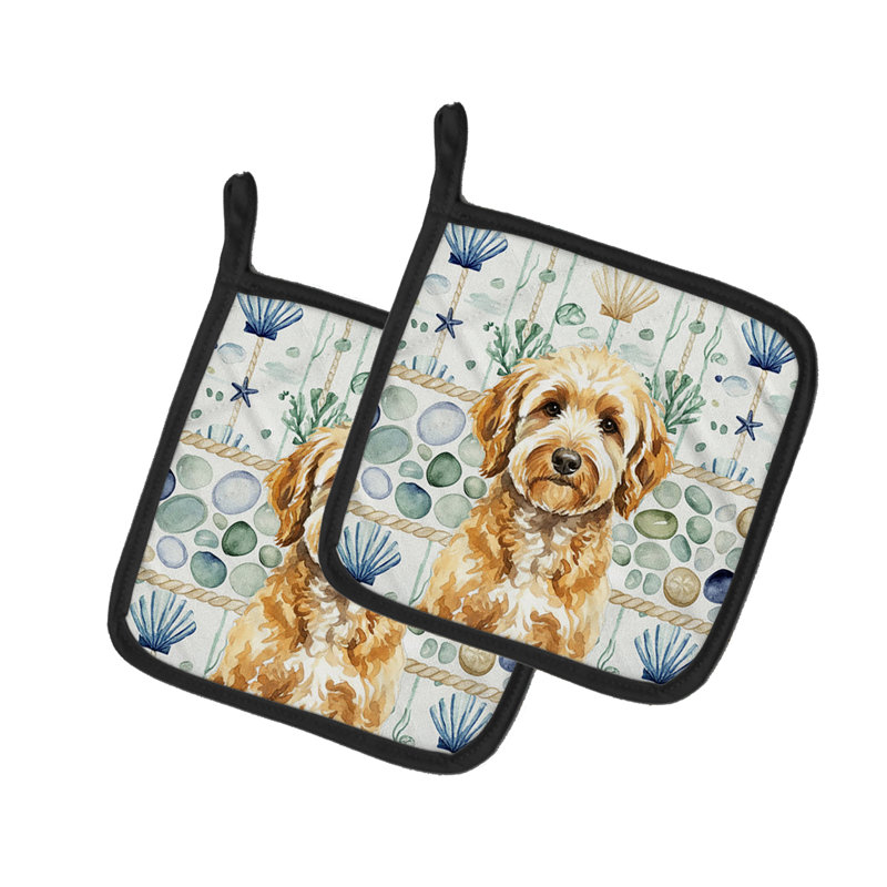 Paire de poignées en verre Goldendoodle