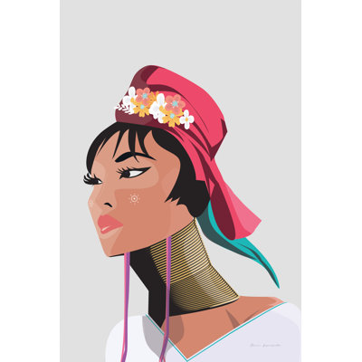 Padaung Woman by Omar Escalante - Painting Print