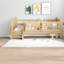 Lit simple au sol en bois avec rangement, conception moderne pour enfants