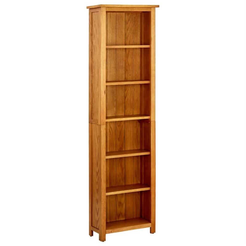 Bookshelf Wall Bookcase Decor Standing Shelves Solid Oak Wood, (6 Shelves) 71'' H x 21'' W x 9'' D