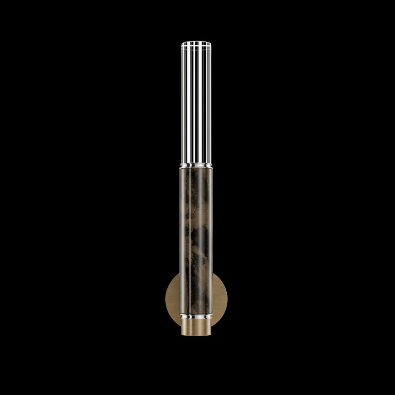 LED Wallchiere, Gold Leaf/Nickel/Charcoal