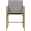 Outdoor Patio Dining Armchair with Cushion-1396744884-1396744885