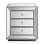 Armoire à trois tiroirs avec finition miroir en perles