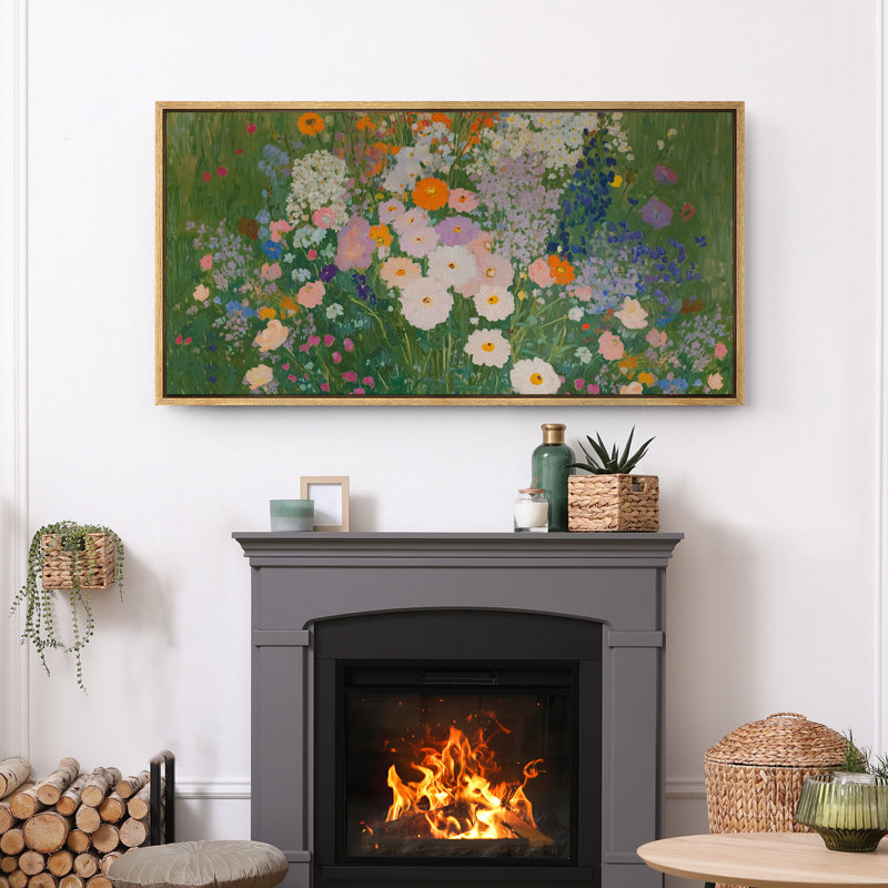 Œuvre de jardin printanier, art mural de salon vert, impression numérique sur toile giclée sur toile, H 30 po x l 60 po