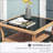 Outsunny Rattan Square Outdoor Coffee Table With Storage Shelf And Tempered Glass Top, Aluminum Frame, Sand