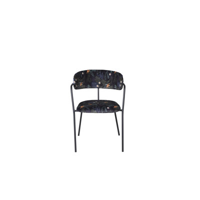Falk 47cm H Polyester Blend Upholstered Metal Armchair