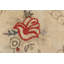 Tapis à motif floral beige / rouge / gris en laine fait à la main 8 pi 9 po x 11 pi 10 po Vintage
