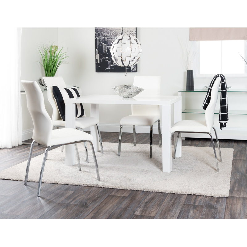 Carentan 4 - Person Dining Set, White