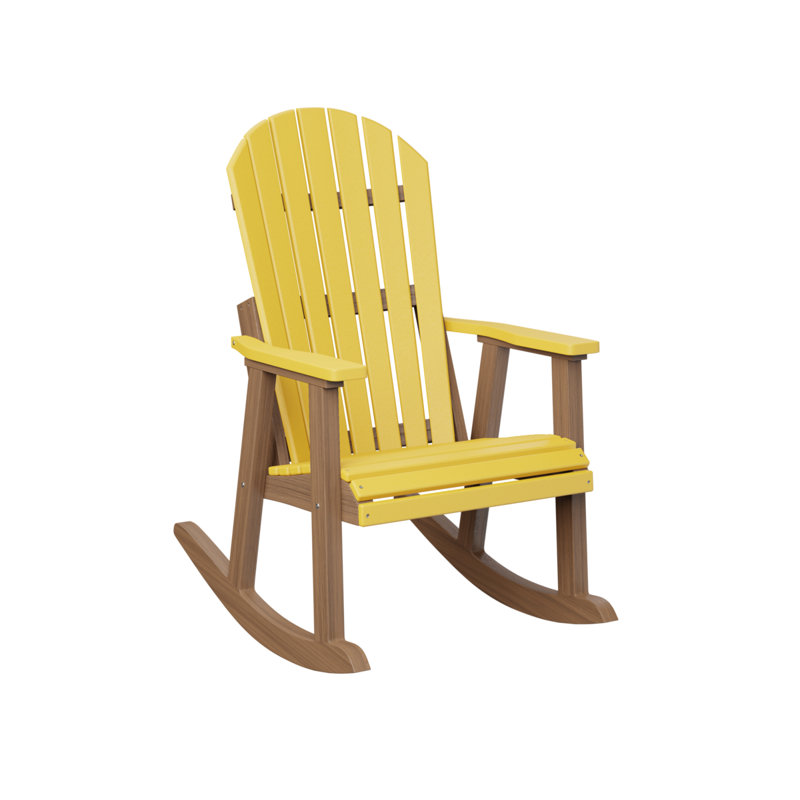 Fauteuil berçant berlinois berlinois, Sunburst Yellow Top/Antique Mahogany Base