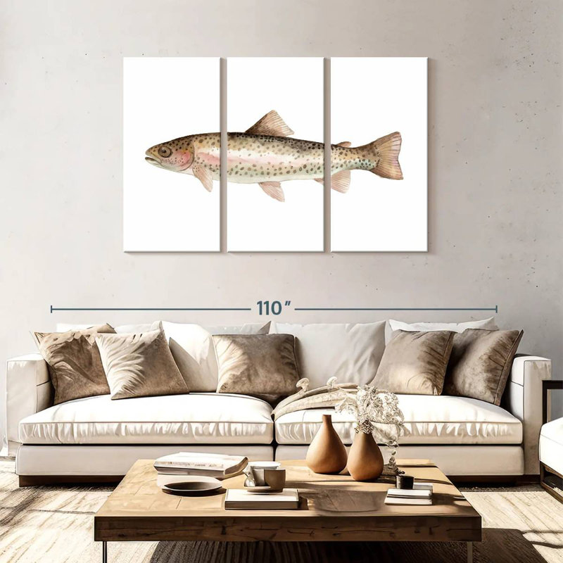 Rainbow Trout, 48" H x 74" W