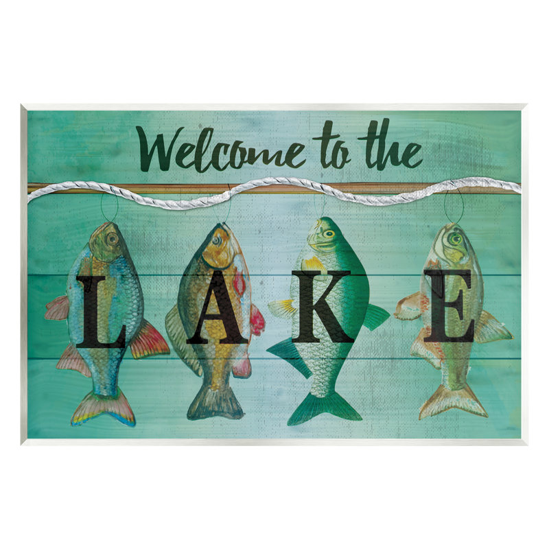 Au-500-Giclée, bienvenue au lac, pêche à la corde, impression, H 13 po x l 19 po x P 0,5 po, Mdf
