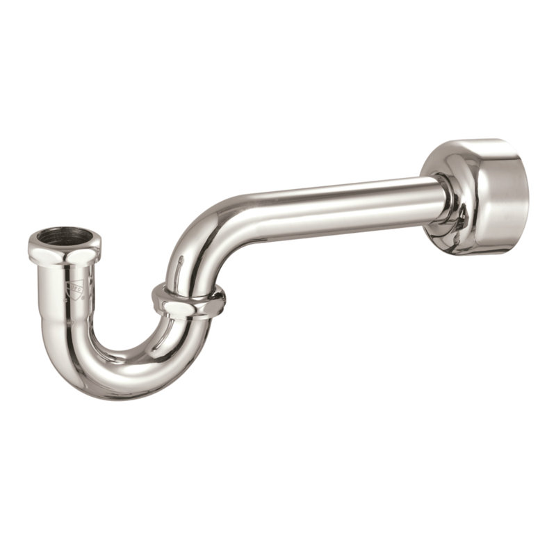 Siphon en laiton 1 1/4 po Fauceture Circlet, calibre 18, Nickel poli