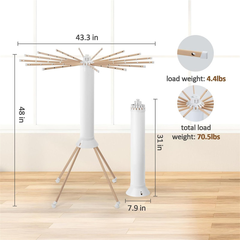 Collapsible Laundry Drying Rack - Octopus Style, 70 Lbs Load