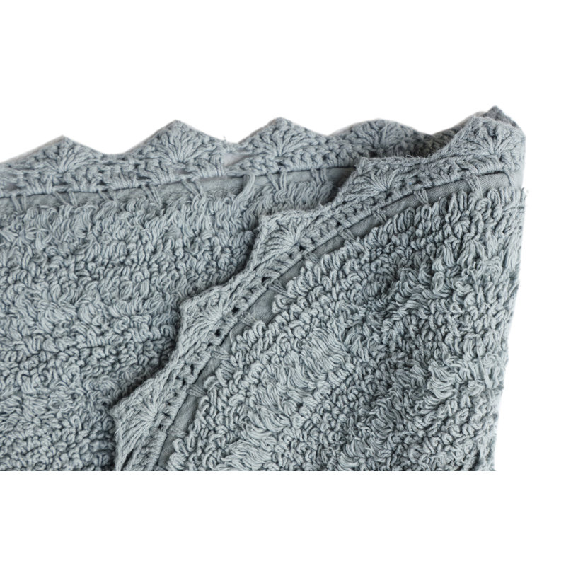 100% Cotton Bath Rug, Gray