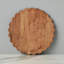 Scalloped Round Cutting Board Charger - Natural