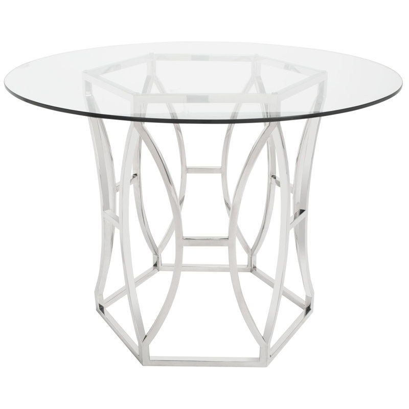 Table de salle à manger Vera, L 42 po x L 42 po, Chrome