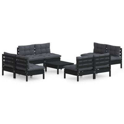 Lily-Eve Solid Wood 8 - Person Seating Group with Cushions