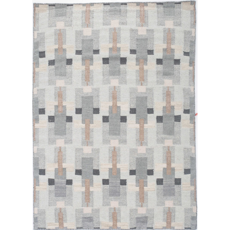 Contemporary One-of-a-Kind Rectangle 5'3" X 7'11" Wool Area Rug