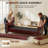 78.7" Leather Rolled Arm Sofa -591420817
