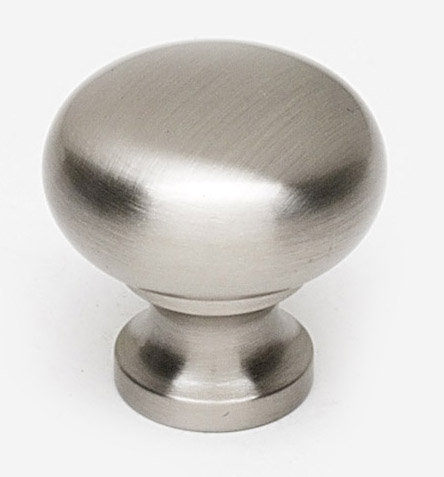 Poignée champignon, Nickel satiné, H 0,875 po x l 0,875 po x P 0,75 po