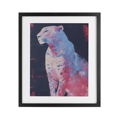 Predator Pride Leopard Framed Print Under Glass, design by Svetlana Aleynikova