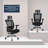 Ergonomic High Back Mesh Executive Chair with Headrest, Seat Slide, Adj Lumbar Support-25295445