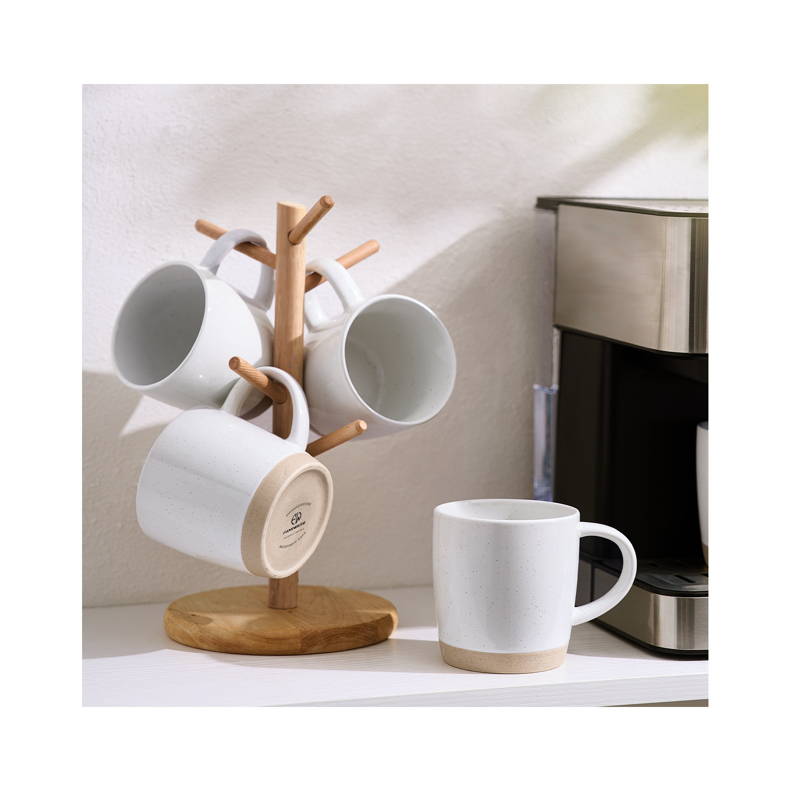 Daytona Stoneware Coffee Mug, White