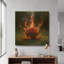 «Red Rose on Fire 4» par Rey Klimt, art mural en métal-745008833