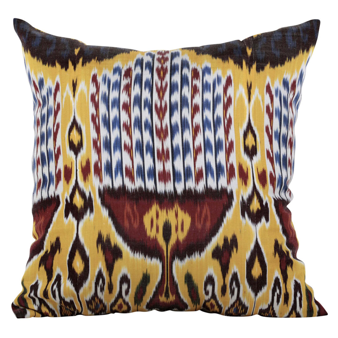 Silk Atlas Ikat Throw Pillow Metrohouse Designs