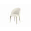 Ensemble de 2 chaises d'appoint en tissu blanc Cora